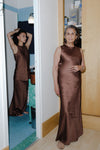 BASERANGE dress DRDYT-VI-SP24 dark brown